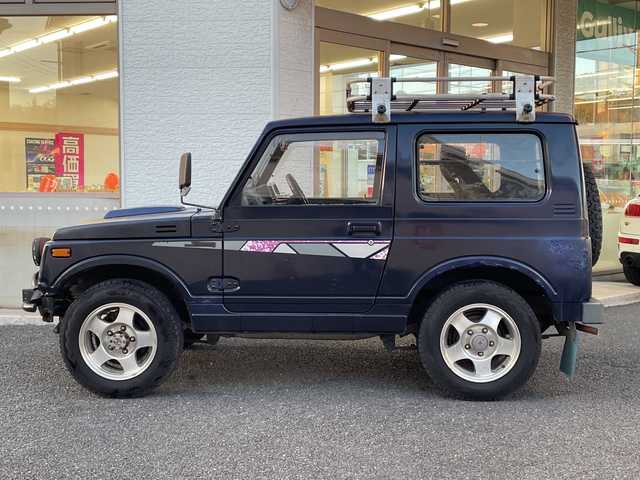 スズキ ジムニー HC 神奈川県 1993(平5)年 14.7万km 紺 4WD/ETC/ドライブレコーダー(前方)/スペアキー/純正フロアマット/社外AW/ルーフキャリア有
