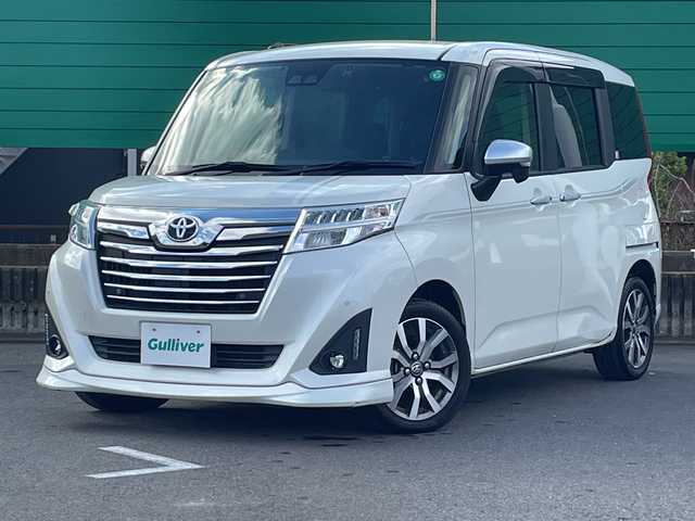 トヨタ ルーミー カスタムG 茨城県 2019(令1)年 5.3万km パールホワイトⅢ 純正9型ナビ/Bluetooth/フルセグTV/バックカメラ/両側パワースライドドア/クリアランスソナー/アイドリングストップ/横滑り防止装置/衝突軽減システム/クルーズコントロール/ドライブレコーダー/ビルトインETC2.0/オートライト/オートマチックハイビーム/LEDヘッドライト/コーナーセンサー/純正15インチアルミホイール/純正フロアマット/ウォークスルー/スマートキー/プッシュスタート