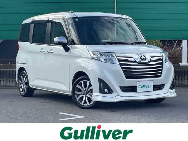 トヨタ ルーミー カスタムG 茨城県 2019(令1)年 5.3万km パールホワイトⅢ 純正9型ナビ/Bluetooth/フルセグTV/バックカメラ/両側パワースライドドア/クリアランスソナー/アイドリングストップ/横滑り防止装置/衝突軽減システム/クルーズコントロール/ドライブレコーダー/ビルトインETC2.0/オートライト/オートマチックハイビーム/LEDヘッドライト/コーナーセンサー/純正15インチアルミホイール/純正フロアマット/ウォークスルー/スマートキー/プッシュスタート