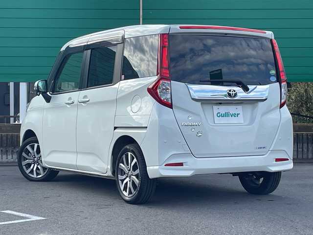 トヨタ ルーミー カスタムG 茨城県 2019(令1)年 5.3万km パールホワイトⅢ 純正9型ナビ/Bluetooth/フルセグTV/バックカメラ/両側パワースライドドア/クリアランスソナー/アイドリングストップ/横滑り防止装置/衝突軽減システム/クルーズコントロール/ドライブレコーダー/ビルトインETC2.0/オートライト/オートマチックハイビーム/LEDヘッドライト/コーナーセンサー/純正15インチアルミホイール/純正フロアマット/ウォークスルー/スマートキー/プッシュスタート