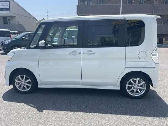 ダイハツ タント カスタム X SA 岡山県 2014(平26)年 8.7万km パールホワイトⅢ (株)IDOMが運営する【じしゃロン岡山店】の自社ローン専用車両になります。こちらは現金またはオートローンご利用時の価格です。自社ローンご希望の方は別途その旨お申付け下さい/メーカー7インチナビ/Bluetooth/バックカメラ/ETC/前方ドライブレコーダー/片側パワースライドドア