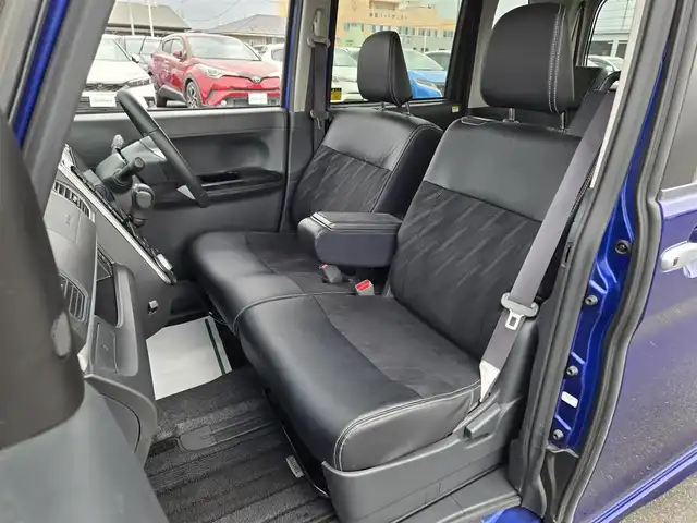 ダイハツ タント カスタム RS トップED SAⅡ 鹿児島県 2016(平28)年 6.4万km ディープブルークリスタルマイカ 純正後席フリップダウンモニター　/ビルトインＥＴＣ　/両側パワースライドドア　/バックカメラ　/純正ＳＤナビ（ＮＳＺＮ－Ｘ６６Ｄ－Ｔ３）　/Ｂｌｕｅｔｏｏｔｈオーディオ　/ハーフレザーシート　/コーナーセンサー/プッシュスタート/スマートキー/BALMINUMアルミホイール(14インチ)/横滑り防止装置/衝突被害軽減システム/ターボ車/ワンオーナー/エアバッグ(W＋サイド)