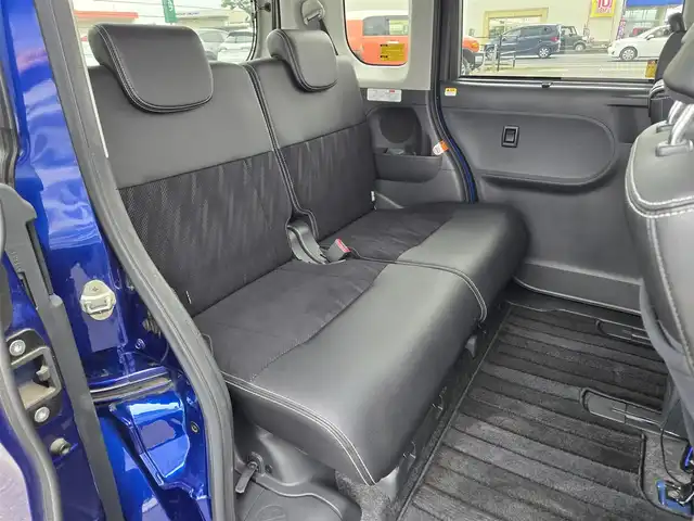 ダイハツ タント カスタム RS トップED SAⅡ 鹿児島県 2016(平28)年 6.4万km ディープブルークリスタルマイカ 純正後席フリップダウンモニター　/ビルトインＥＴＣ　/両側パワースライドドア　/バックカメラ　/純正ＳＤナビ（ＮＳＺＮ－Ｘ６６Ｄ－Ｔ３）　/Ｂｌｕｅｔｏｏｔｈオーディオ　/ハーフレザーシート　/コーナーセンサー/プッシュスタート/スマートキー/BALMINUMアルミホイール(14インチ)/横滑り防止装置/衝突被害軽減システム/ターボ車/ワンオーナー/エアバッグ(W＋サイド)