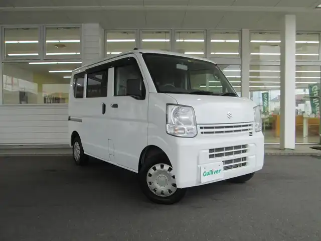 スズキ エブリイ GA 千葉県 2017(平29)年 1.6万km スペリアホワイト ワンオーナー/社外オーディオ【CD/USB/AM/FM】/2nd発信/レベライザー/標準ルーフ/純正フロアマット/ドアバイザー/新車整備手帳/取扱説明書/スペアキー