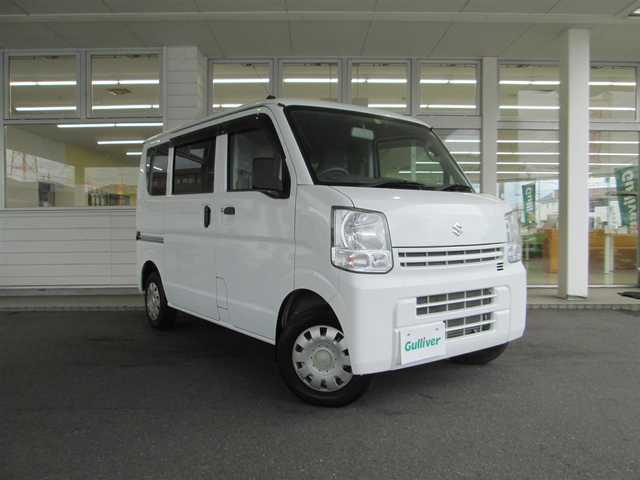 スズキ エブリイ GA 千葉県 2017(平29)年 1.6万km スペリアホワイト ワンオーナー/社外オーディオ【CD/USB/AM/FM】/2nd発信/レベライザー/標準ルーフ/純正フロアマット/ドアバイザー/新車整備手帳/取扱説明書/スペアキー