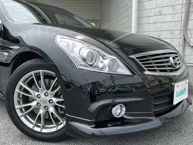 日産 スカイライン 370GT Type S 神奈川県 2013(平25)年 8.4万km スーパーブラック ワンオーナー/純正HDDナビ(CD/DVD/USB/ワンセグTV)/バックカメラ/18インチENKEIアルミホイール/パドルシフト/ハーフレザーシート/D/N席パワーシート/横滑り防止装置/ビルトインETC/オートライト/純正フロアマット/プッシュスタート/ステアリングスイッチ/ISOFIX/スペアキー×1/取扱説明書/保証書