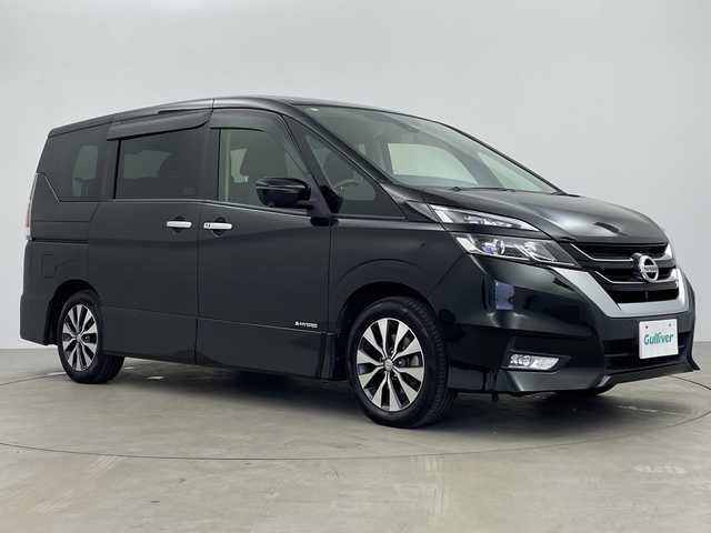 日産 セレナ ハイウェイスターVセレクションⅡ 鹿児島県 2018(平30)年 6万km ダイヤモンドブラック 社外ナビ/（CD/DVD/BT/フルセグTV）/アラウンドビューモニター/プロパイロット/インテリジェントルームミラー/エマージェンシーブレーキ/レーンキープアシスト/電動パーキングブレーキ/オートホールド機能/両側パワースライドドア/リアサンシェード/シートバックテーブル/ドライブレコーダー/スマートキー/プッシュスタート