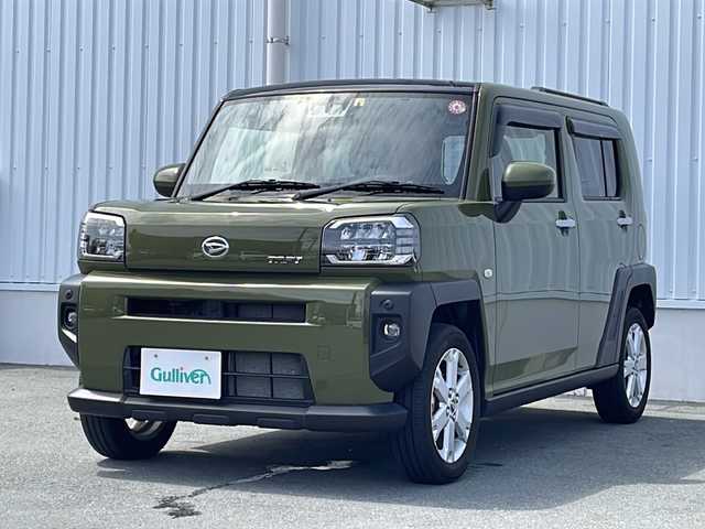 ダイハツ タフト G 三重県 2022(令4)年 3.5万km フォレストカーキメタリック 社外ＳＤナビ　ワンセグＴＶ　ＣＤ　Ｂｌｕｅｔｏｏｔｈ　バックカメラ　ＥＴＣ　ガラスルーフ　衝突被害軽減ブレーキ　前席シートヒーター　コーナーセンサー　ＬＥＤライト　フォグランプ　スマートキー　純正アルミ　オートホールド　オートライト　ステアリングリモコン　電動格納ミラー　ドアバイザー