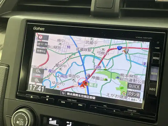 ホンダ シビック ハッチバック ホンダセンシング 熊本県 2018(平30)年 4.8万km クリスタルブラックパール ６速MT/純正7インチナビVXM-195VFi（ＣＤ・ＤＶＤ・フルセグ・ＢＴ・ＳＤ）/バックカメラ　/ビルトインＥＴＣ　/社外前方ドライブレコーダー　/前席シートヒーター　/衝突軽減ブレーキ　/レーンキープアシスト　/横滑り防止　/アイドリングストップ/純正フロアマット/純正１８インチAW/オートライト/LEDヘッドライト/スマートキー/プッシュスタート/スペアキー1本/保証書/取扱説明書