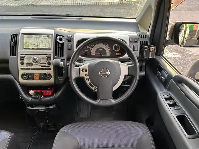 日産 セレナ ハイウェイスター 東京都 2007(平19)年 19.4万km ホワイトパール △ワンオーナー/△純正HDDナビ/　CD/DVD/MSV/BT/AUX/△バックカメラ・サイドカメラ/△ETC/△ドライブレコーダー/△ABS/△電格ミラー/△純正HIDヘッドライト/△オートライト/△純正フォグ/△ステアリングスイッチ/△ISOFIX/△ドアバイザー/△AC100V電源/△フロアマット/△革巻きステアリング