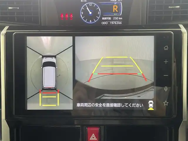 トヨタ ルーミー カスタムG－T 大阪府 2021(令3)年 2万km ブラックマイカメタリック スマートアシスト/・衝突被害軽減ブレーキ/・オートハイビーム/・全車速追従機能付ACC/・前後コーナーセンサー/・車線逸脱警報機能/・先行車発進お知らせ機能/・誤発進抑制制御機能/・ふらつき警報/・標識認識機能/純正9インチディスプレイオーディオ/　　TV/BT/AppleCarPlay/AndroidAuto/パノラミックビューモニター/両側パワースライドドア/LEDヘッドライト/前席シートヒーター/革巻きステアリング/純正15インチアルミホイール/純正フロアマット/純正ETC2.0/USB入力端子/スマートキー
