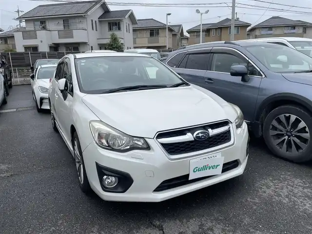 スバル インプレッサ スポーツ 2．0i－S 茨城県 2012(平24)年 8.4万km サテンホワイトパール 社外ナビ/バックカメラ/フルセグ/ETC/パワーシート/ハーフレザーシート/純正15インチAW/LEDヘッドライト/スマートキー/プッシュスタート
