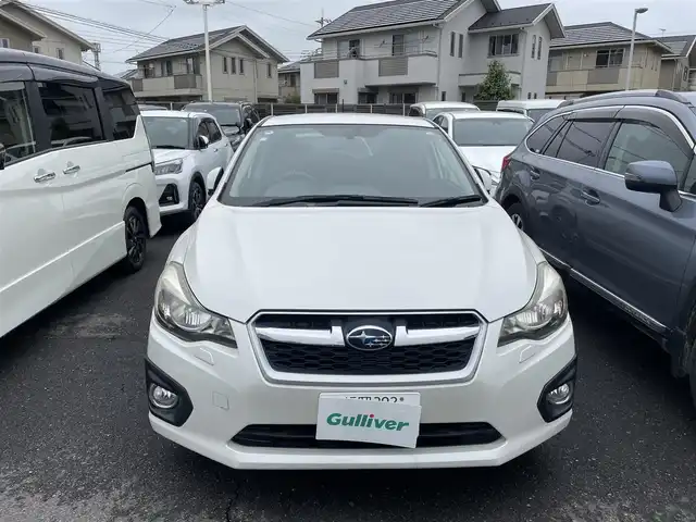 スバル インプレッサ スポーツ 2．0i－S 茨城県 2012(平24)年 8.4万km サテンホワイトパール 社外ナビ/バックカメラ/フルセグ/ETC/パワーシート/ハーフレザーシート/純正15インチAW/LEDヘッドライト/スマートキー/プッシュスタート