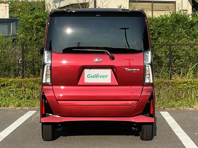 ダイハツ タント カスタム X 福島県 2023(令5)年 0.6万km ブラックマイカメタリック/ファイアークォーツレッドメタリック 2トーン 純正メーカーオプションナビ/BT、MSV、バックカメラ、フルセグTV、CD/DVD/スマートキー/ドライブレコーダー/ハーフレザーシート/シートヒーター/純正フロアマット/ドアバイザー/ブレーキホールド/電格ミラー/コーナーセンサー