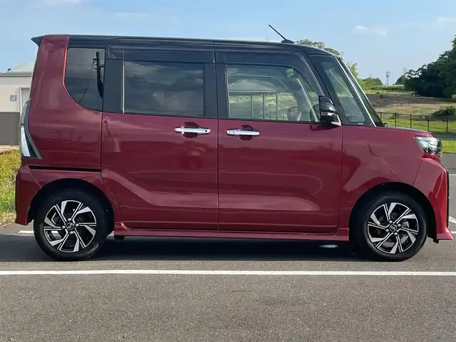 ダイハツ タント カスタム X 福島県 2023(令5)年 0.6万km ブラックマイカメタリック/ファイアークォーツレッドメタリック 2トーン 純正メーカーオプションナビ/BT、MSV、バックカメラ、フルセグTV、CD/DVD/スマートキー/ドライブレコーダー/ハーフレザーシート/シートヒーター/純正フロアマット/ドアバイザー/ブレーキホールド/電格ミラー/コーナーセンサー