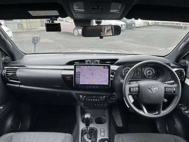 トヨタ ハイラックス Z ブラックラリーエディション 広島県 2019(平31)年 10.8万km アティチュードブラックマイカ ワンオーナー /ALPINEフローティングナビ/バックカメラ/クルーズコントロール/純正AW18インチ(GRスポーツ用AW)/プリクラッシュセーフティー/車線逸脱警報/本革ステアリング/ステアリングリモコン/前後ドラレコ/パワーヒート/ETC/プッシュスタート/スマートキー/スペアスマートキー×１/スペアキー×２/保証書/取扱説明書
