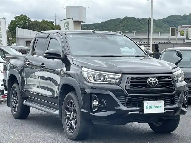 トヨタ ハイラックス Z ブラックラリーエディション 広島県 2019(平31)年 10.8万km アティチュードブラックマイカ ワンオーナー /ALPINEフローティングナビ/バックカメラ/クルーズコントロール/純正AW18インチ(GRスポーツ用AW)/プリクラッシュセーフティー/車線逸脱警報/本革ステアリング/ステアリングリモコン/前後ドラレコ/パワーヒート/ETC/プッシュスタート/スマートキー/スペアスマートキー×１/スペアキー×２/保証書/取扱説明書
