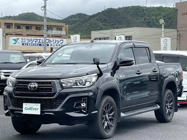 トヨタ ハイラックス Z ブラックラリーエディション 広島県 2019(平31)年 10.8万km アティチュードブラックマイカ ワンオーナー /ALPINEフローティングナビ/バックカメラ/クルーズコントロール/純正AW18インチ(GRスポーツ用AW)/プリクラッシュセーフティー/車線逸脱警報/本革ステアリング/ステアリングリモコン/前後ドラレコ/パワーヒート/ETC/プッシュスタート/スマートキー/スペアスマートキー×１/スペアキー×２/保証書/取扱説明書