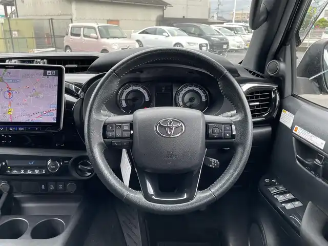 トヨタ ハイラックス Z ブラックラリーエディション 広島県 2019(平31)年 10.8万km アティチュードブラックマイカ ワンオーナー /ALPINEフローティングナビ/バックカメラ/クルーズコントロール/純正AW18インチ(GRスポーツ用AW)/プリクラッシュセーフティー/車線逸脱警報/本革ステアリング/ステアリングリモコン/前後ドラレコ/パワーヒート/ETC/プッシュスタート/スマートキー/スペアスマートキー×１/スペアキー×２/保証書/取扱説明書
