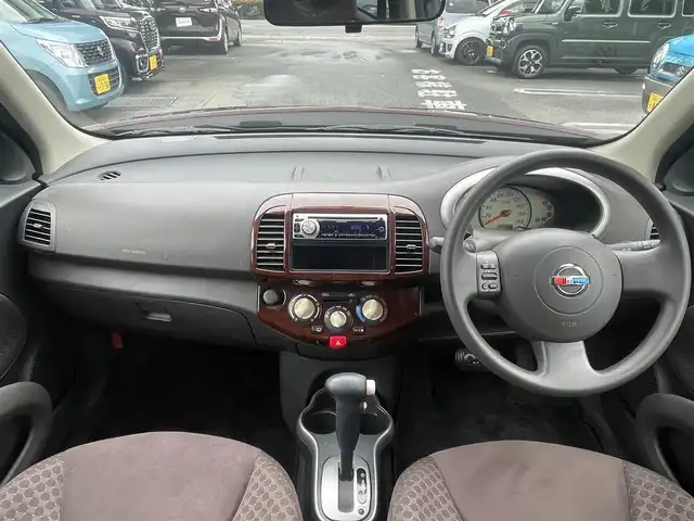 日産 マーチ 12S 25th ハピネス 静岡県 2008(平20)年 6.7万km 茶 ハービー仕様　/社外CDオーディオ　/フロアマット　　/スマートキー /スペアキー /取説