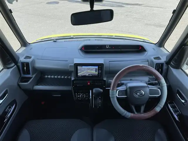 ダイハツ タント カスタム X 道央・札幌 2019(令1)年 8.5万km マスタードイエローマイカメタリック ４WD/純正ディーラーOPナビ/CD/DVD/BT/フルセグ/スマートアシスト/衝突被害軽減ブレーキ/横滑り防止装置/レーンキープアシスト/リアコーナーセンサー/アイドリングストップ/PWRMODE/前席シートヒーター/両側パワースライドドア/プッシュスタート/スマートキー/LEDヘッドライト/オートライト/オートハイビーム/フォグランプ/電動格納ミラー/ウィンカーミラー/純正フロアマット/ドアバイザー/スペアキー/純正エンジンスターター/純正AW付冬タイヤ積込/155/65/R14/2019年/山3mm