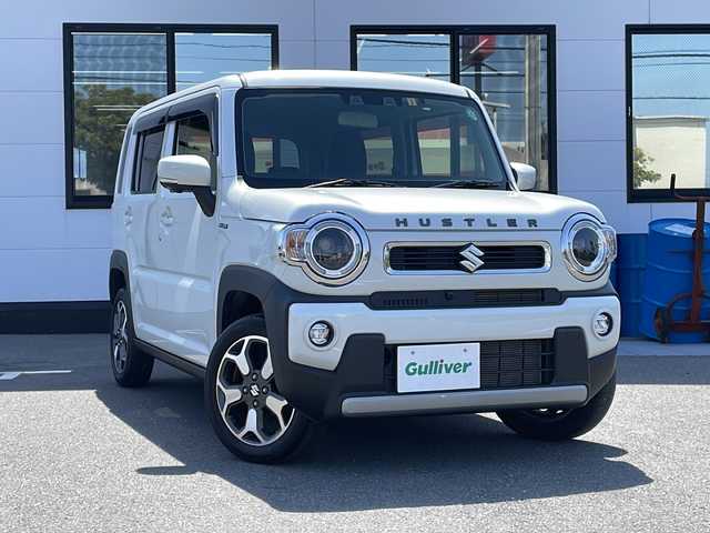 スズキ ハスラー HYBRID X 山口県 2023(令5)年 3.5万km ピュアホワイトP 純正メモリーナビ【CBTM041070JP】/Bluetooth、CD、DVD、USB/フルセグテレビ/レーダークルーズコントロール/アラウンドビューモニター/バックカメラ/ETC/シートヒーター【D＋N席】/USB充電口×２/純正15インチアルミホイール/純正フロアマット/プッシュスタート/スマートキー/ドアバイザー/アイドリングストップ/レーンキープアシスト/コーナーセンサー/横滑り防止装置/衝突被害軽減システム/盗難防止装置