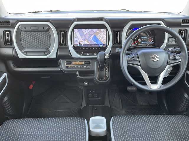 スズキ ハスラー HYBRID X 山口県 2023(令5)年 3.5万km ピュアホワイトP 純正メモリーナビ【CBTM041070JP】/Bluetooth、CD、DVD、USB/フルセグテレビ/レーダークルーズコントロール/アラウンドビューモニター/バックカメラ/ETC/シートヒーター【D＋N席】/USB充電口×２/純正15インチアルミホイール/純正フロアマット/プッシュスタート/スマートキー/ドアバイザー/アイドリングストップ/レーンキープアシスト/コーナーセンサー/横滑り防止装置/衝突被害軽減システム/盗難防止装置