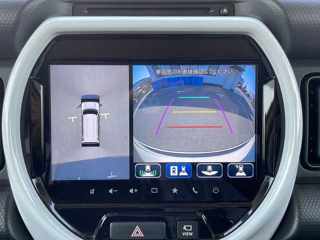 スズキ ハスラー HYBRID X 山口県 2023(令5)年 3.5万km ピュアホワイトP 純正メモリーナビ【CBTM041070JP】/Bluetooth、CD、DVD、USB/フルセグテレビ/レーダークルーズコントロール/アラウンドビューモニター/バックカメラ/ETC/シートヒーター【D＋N席】/USB充電口×２/純正15インチアルミホイール/純正フロアマット/プッシュスタート/スマートキー/ドアバイザー/アイドリングストップ/レーンキープアシスト/コーナーセンサー/横滑り防止装置/衝突被害軽減システム/盗難防止装置