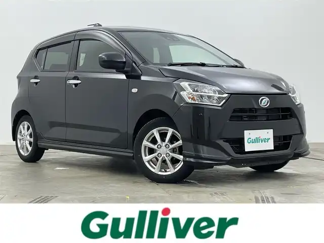ダイハツ ミラ イース G リミテッド SAⅢ 岡山県 2019(令1)年 2.2万km ブラックマイカメタリック 純正メモリナビゲーション		/【フルセグ/Bluetooth/DVD/MSP】		/バックカメラ		/純正14inアルミホイール+サマータイヤ：装着			/フロント・サイド・リアエアロパーツ		/ETC		/LEDヘッドライト（AUTO機能付き）		/シートヒーター		/横滑り防止機能		/衝突軽減システム		/車線逸脱防止システム				/スマートキー				/プッシュスタート		/コーナーセンサー			/純正フロアマット			/取扱説明書/新車保証書