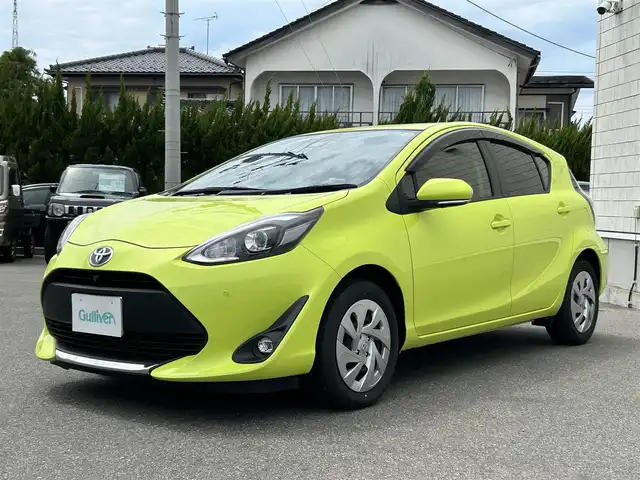 トヨタ アクア G 山形県 2020(令2)年 2.1万km サーモテクトライムグリーン 禁煙車/純正ナビ/ワンセグTV/FM/AM/CD/Bluetooth/全方位カメラ/前後ドライブレコーダー/横滑り防止装置/クルーズコントロール/衝突軽減ブレーキ/純正バイザー/純正マット/スペアキー/スマートキー/フォグランプ/AUTOライト/ETC2.0/ダブルエアバック
