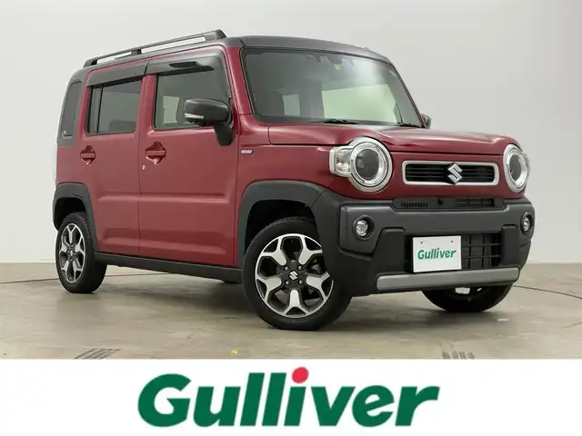 スズキ ハスラー HYBRID X ターボ 岡山県 2022(令4)年 2.4万km フェニックスレッドパール/ガンメタリック2トーンルーフ 純正９インチナビ　衝突軽減ブレーキ　レーダークルーズコントロール　アラウンドビューモニター　ＬＥＤヘッドライト　シートヒーター　ＥＴＣ　パドルシフト　Ｂｌｕｅｔｏｏｔｈ　フルセグＴＶ　オートハイビーム