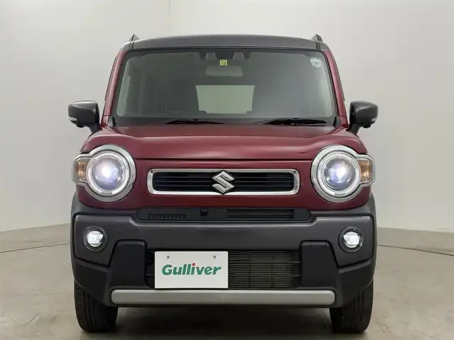 スズキ ハスラー HYBRID X ターボ 岡山県 2022(令4)年 2.4万km フェニックスレッドパール/ガンメタリック2トーンルーフ 純正９インチナビ　衝突軽減ブレーキ　レーダークルーズコントロール　アラウンドビューモニター　ＬＥＤヘッドライト　シートヒーター　ＥＴＣ　パドルシフト　Ｂｌｕｅｔｏｏｔｈ　フルセグＴＶ　オートハイビーム