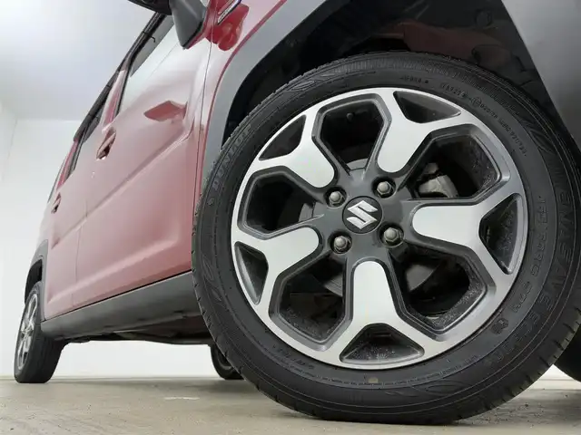 スズキ ハスラー HYBRID X ターボ 岡山県 2022(令4)年 2.4万km フェニックスレッドパール/ガンメタリック2トーンルーフ 純正９インチナビ　衝突軽減ブレーキ　レーダークルーズコントロール　アラウンドビューモニター　ＬＥＤヘッドライト　シートヒーター　ＥＴＣ　パドルシフト　Ｂｌｕｅｔｏｏｔｈ　フルセグＴＶ　オートハイビーム