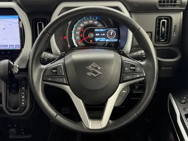 スズキ ハスラー HYBRID X ターボ 岡山県 2022(令4)年 2.4万km フェニックスレッドパール/ガンメタリック2トーンルーフ 純正９インチナビ　衝突軽減ブレーキ　レーダークルーズコントロール　アラウンドビューモニター　ＬＥＤヘッドライト　シートヒーター　ＥＴＣ　パドルシフト　Ｂｌｕｅｔｏｏｔｈ　フルセグＴＶ　オートハイビーム