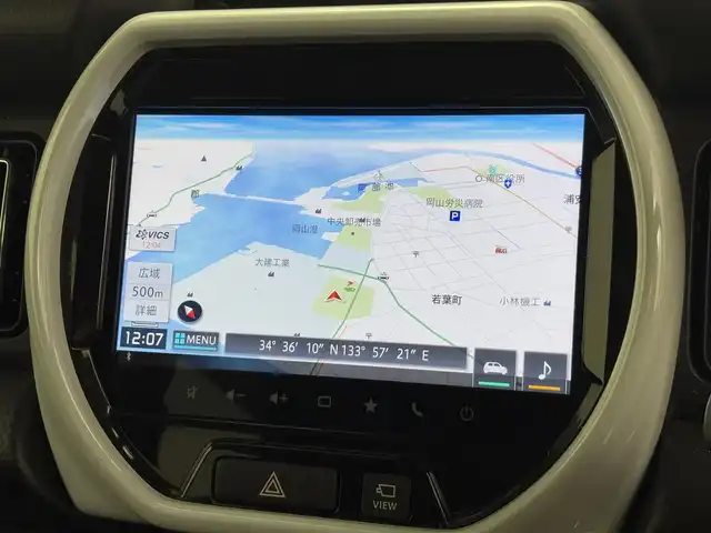 スズキ ハスラー HYBRID X ターボ 岡山県 2022(令4)年 2.4万km フェニックスレッドパール/ガンメタリック2トーンルーフ 純正９インチナビ　衝突軽減ブレーキ　レーダークルーズコントロール　アラウンドビューモニター　ＬＥＤヘッドライト　シートヒーター　ＥＴＣ　パドルシフト　Ｂｌｕｅｔｏｏｔｈ　フルセグＴＶ　オートハイビーム