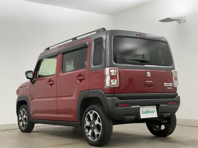 スズキ ハスラー HYBRID X ターボ 岡山県 2022(令4)年 2.4万km フェニックスレッドパール/ガンメタリック2トーンルーフ 純正９インチナビ　衝突軽減ブレーキ　レーダークルーズコントロール　アラウンドビューモニター　ＬＥＤヘッドライト　シートヒーター　ＥＴＣ　パドルシフト　Ｂｌｕｅｔｏｏｔｈ　フルセグＴＶ　オートハイビーム