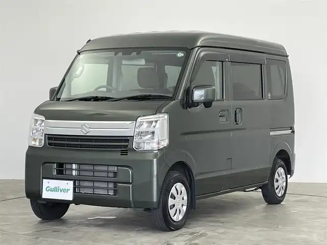 スズキ エブリイ JOINターボ 群馬県 2024(令6)年 1.8万km クールカーキPM 純正７DA　バックカメラ　衝突軽減ブレーキ　車線逸脱警報　シートヒーター　両側パワースライドドア　アイドリングストップ　ＬＥＤヘッドライト　コーナーセンサー　オートライト　スマートキー　禁煙車