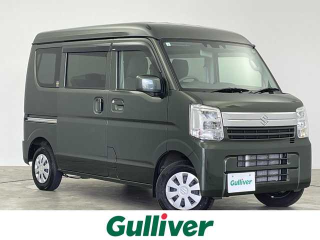 スズキ エブリイ JOINターボ 群馬県 2024(令6)年 1.8万km クールカーキPM 純正７DA　バックカメラ　衝突軽減ブレーキ　車線逸脱警報　シートヒーター　両側パワースライドドア　アイドリングストップ　ＬＥＤヘッドライト　コーナーセンサー　オートライト　スマートキー　禁煙車