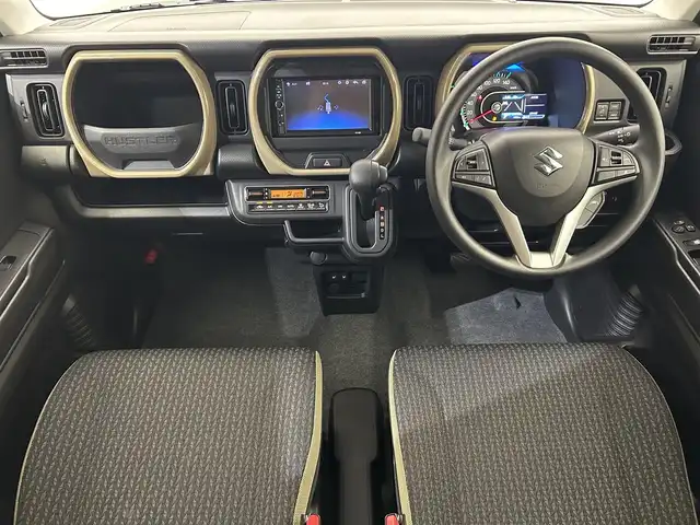 スズキ ハスラー HYBRID G 愛媛県 2025(令7)年 0.1万km クールカーキPM ・登録時走行距離165Km/・ディスプレイオーディオ/(ラジオ/Bluetooth)/・スズキセーフティサポート/・D/N席シートヒーター/・LEDヘッドライト/・プッシュスタート/・ステアリングリモコン/・スペアキー/・取扱説明書/・保証書
