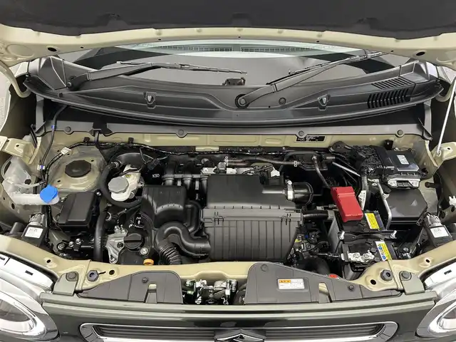 スズキ ハスラー HYBRID G 愛媛県 2025(令7)年 0.1万km クールカーキPM ・登録時走行距離165Km/・ディスプレイオーディオ/(ラジオ/Bluetooth)/・スズキセーフティサポート/・D/N席シートヒーター/・LEDヘッドライト/・プッシュスタート/・ステアリングリモコン/・スペアキー/・取扱説明書/・保証書