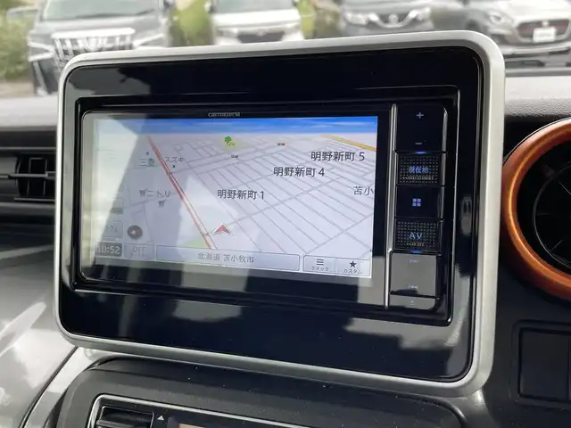 スズキ スペーシア ギア HYBRID XZターボ 道央・札幌 2020(令2)年 9.9万km デニムブルー ガンメタリック 2トーン 登録時走行距離98/439km/ターボ車/寒冷地仕様/社外メモリナビ(CD/DVD/FM/AM/SD/BT)/フルセグテレビ（走行中視聴可能）/スズキセーフティサポート/ウィンカーミラー/クルーズコントロール（追従走行あり）/ドアバイザー/プッシュスタート/両側パワースライドドア/前席シートヒーター/横滑り防止装置/ルーフレール/スマートキー/スペアキー×１/電動格納ミラー/後席テーブル/フォグランプ/ステアリングスイッチ/パドルシフト/ワイパー間欠時間コントローラー/PWRスイッチ/盗難防止装置/オートマチックハイビーム/積込冬タイヤ（純正AW/155/65/R14/22年製/溝4ｍｍ）