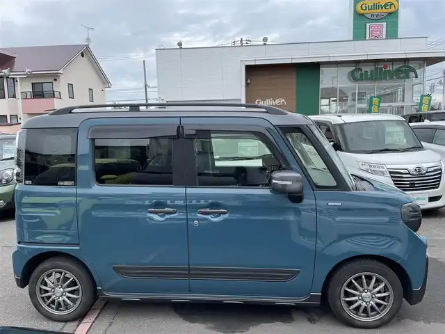 スズキ スペーシア ギア HYBRID XZターボ 道央・札幌 2020(令2)年 9.9万km デニムブルー ガンメタリック 2トーン 登録時走行距離98/439km/ターボ車/寒冷地仕様/社外メモリナビ(CD/DVD/FM/AM/SD/BT)/フルセグテレビ（走行中視聴可能）/スズキセーフティサポート/ウィンカーミラー/クルーズコントロール（追従走行あり）/ドアバイザー/プッシュスタート/両側パワースライドドア/前席シートヒーター/横滑り防止装置/ルーフレール/スマートキー/スペアキー×１/電動格納ミラー/後席テーブル/フォグランプ/ステアリングスイッチ/パドルシフト/ワイパー間欠時間コントローラー/PWRスイッチ/盗難防止装置/オートマチックハイビーム/積込冬タイヤ（純正AW/155/65/R14/22年製/溝4ｍｍ）