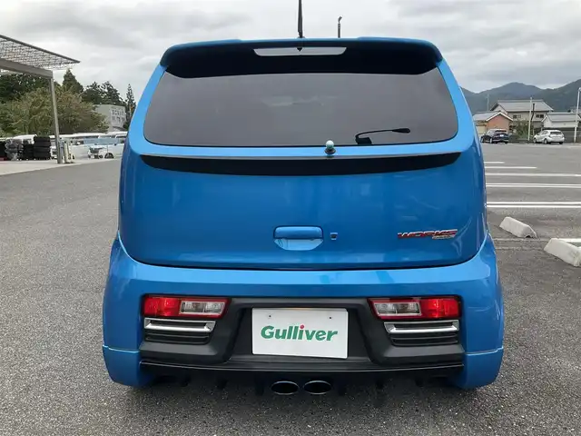 スズキ アルト ワークス 滋賀県 2019(平31)年 1.3万km ブリスクブルーM ワンオーナー/JAAA検査実施済み車両/検査時走行12313キロ/直列3気筒DOHC12バルブICターボ5速MT/カロッツェリアナビ（AVIC-RW901）/・フルセグTV・Bluetooth/バックモニター/純正レカロシート/純正フロントバンパーロアガーニッシュ/HKS EVC/CUSKO車高調/GREDDYインタークーラー/TRUSTエアクリーナー/モンスターフロントタワーバー/社外4連メーター/ブリッツマフラー/純正15インチAW/カロッツェリアドライブレコーダー/社外レーダー/純正マット/バイザー/取説/保証証/スペアキー/