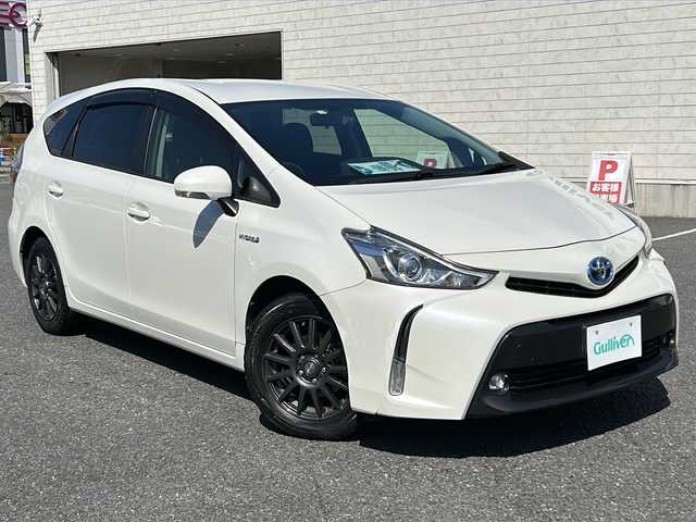 トヨタ プリウス α S 千葉県 2016(平28)年 14.5万km ホワイトパールクリスタルシャイン 純正SDナビNSZN-W64T/フルセグTV/CD/DVD/BT接続/バックカメラ/ETC/ドライブレコーダー/LEDヘッドライト/オートライト/プッシュスタート/スマートキー/スペアキー/ドアバイザー/Wエアバッグ/フロアマット/社外アルミホイール/保証書