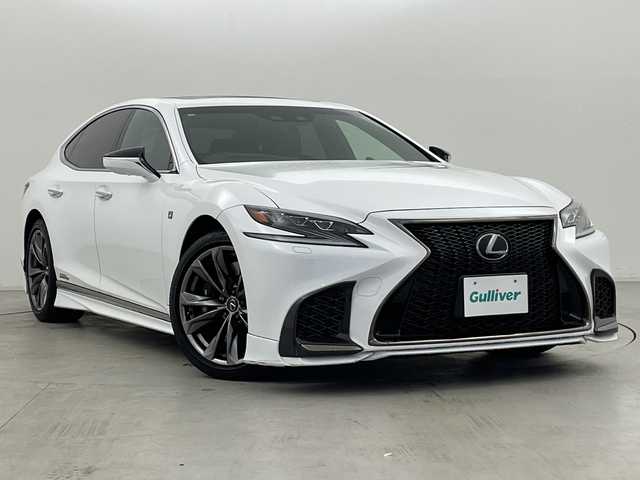 レクサス ＬＳ 500h Fスポーツ 群馬県 2018(平30)年 9.3万km ホワイトノーヴァガラスフレーク ４ＷＤ　ムーンルーフ　マークレビンソンオーディオ　純正ナビ　全周囲カメラ　ドラレコ　ビルトインＥＴＣ２．０　デジタルインナーミラー　シートベンチレーション　シートヒーター　ＬＴＡ　ＡＨＢ　禁煙車