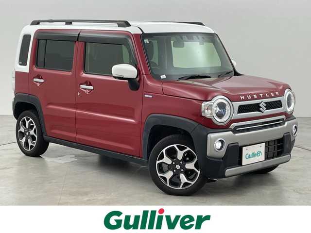 スズキ ハスラー Jスタイル 福岡県 2021(令3)年 1.2万km フェニックスレッドパール/ホワイト2トーンルーフ 社外ナビ（ＢＴ，フルセグＴＶ）　/バックカメラ　/前方ドライブレコーダー　/コーナーセンサー　/衝突軽減ブレーキ　/レーンキープ　/横滑り防止装置　/アイドリングストップ　/シートヒーター　/純正１５インチＡＷ　/ＬＥＤ