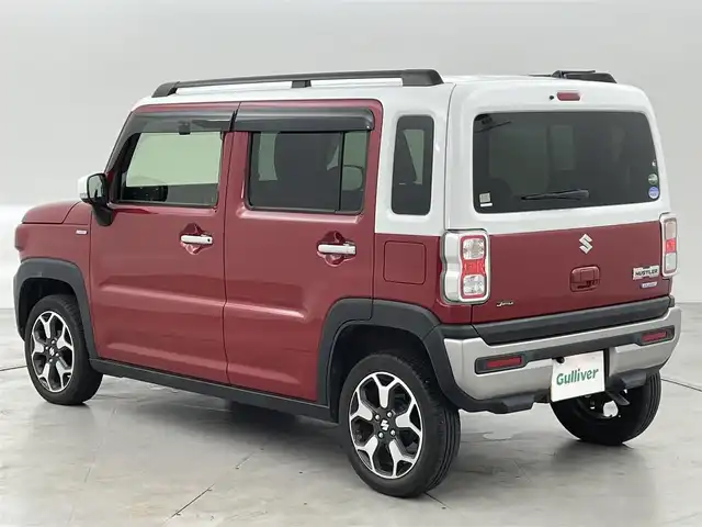 スズキ ハスラー Jスタイル 福岡県 2021(令3)年 1.2万km フェニックスレッドパール/ホワイト2トーンルーフ 社外ナビ（ＢＴ，フルセグＴＶ）　/バックカメラ　/前方ドライブレコーダー　/コーナーセンサー　/衝突軽減ブレーキ　/レーンキープ　/横滑り防止装置　/アイドリングストップ　/シートヒーター　/純正１５インチＡＷ　/ＬＥＤ
