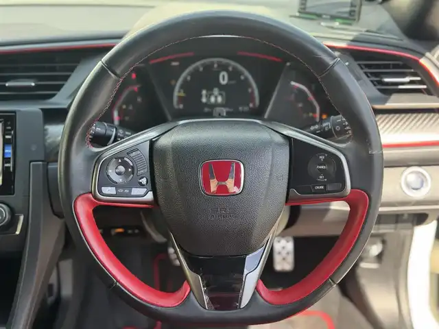 ホンダ シビック タイプR 三重県 2018(平30)年 1.5万km チャンピオンシップホワイト 純正SDナビ・フルセグTV/・DVD/CD/・Bluetooth/バックカメラ/クルーズコントロール/コムテック前後ドライブレコーダー/ビルトインETC/純正20インチアルミホイール/LEDヘッドライト/・オートライト/LEDフォグライト/プッシュエンジンスタート/スマートキー