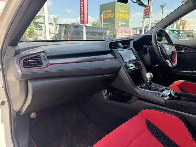 ホンダ シビック タイプR 三重県 2018(平30)年 1.5万km チャンピオンシップホワイト 純正SDナビ・フルセグTV/・DVD/CD/・Bluetooth/バックカメラ/クルーズコントロール/コムテック前後ドライブレコーダー/ビルトインETC/純正20インチアルミホイール/LEDヘッドライト/・オートライト/LEDフォグライト/プッシュエンジンスタート/スマートキー