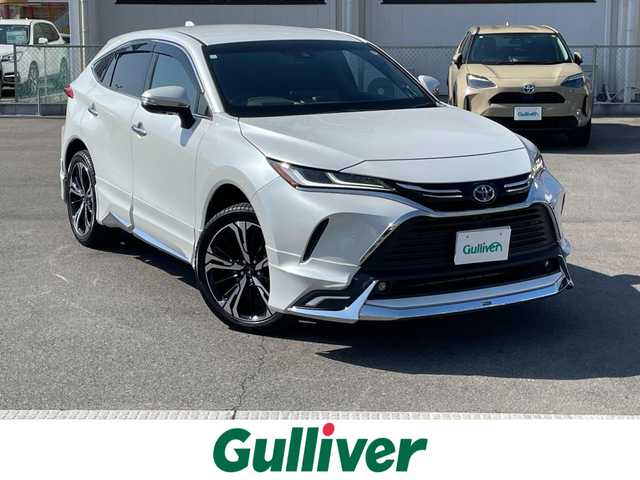 トヨタ ハリアー ハイブリッド Z レザーパッケージ 群馬県 2023(令5)年 1.1万km プラチナホワイトパールマイカ モデリスタフルエアロ　/モデリスタ２０インチＡＷ　/ＪＢＬサウンド　/純正ナビ・フルセグ・ＡｐｐｌｅＣａｒＰｌａｙ　/デジタルインナーミラー　/全周囲カメラ　/シートエアコン　/ハンドルヒーター　/ウェルカムライト/黒レザーシート/トヨタセーフティセンス/純正マット/純正AW車載